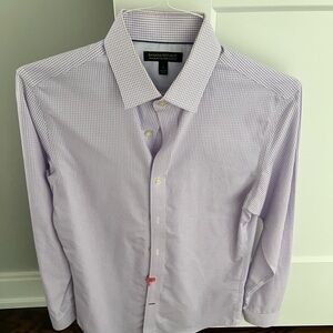 Banana Republic Lavender Checkered Men's Dress Shirt